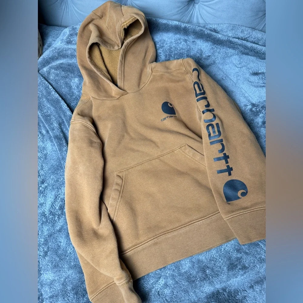 Carhartt Kids'‎ Tan Hoodie with Logo